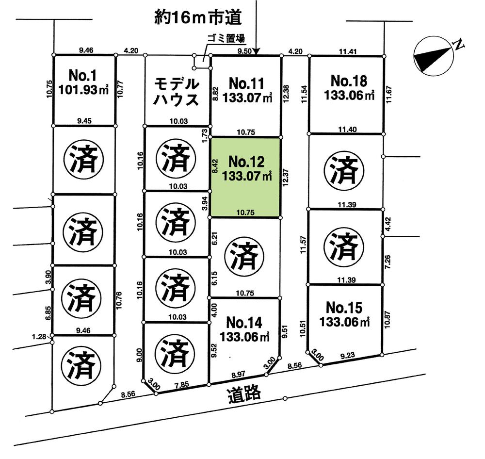 Compartment figure. Land price 32,800,000 yen, Land area 133.07 sq m