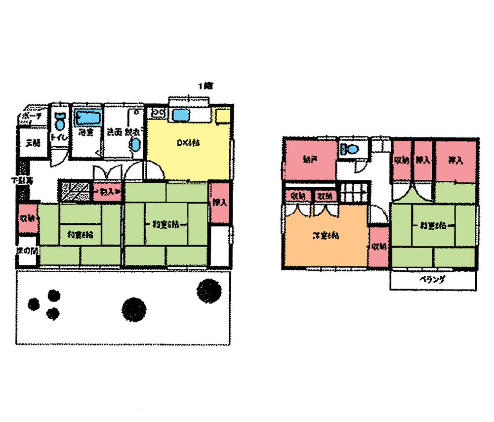 Floor plan. 14.8 million yen, 4DK + S (storeroom), Land area 138.84 sq m , Building area 97.47 sq m floor plan