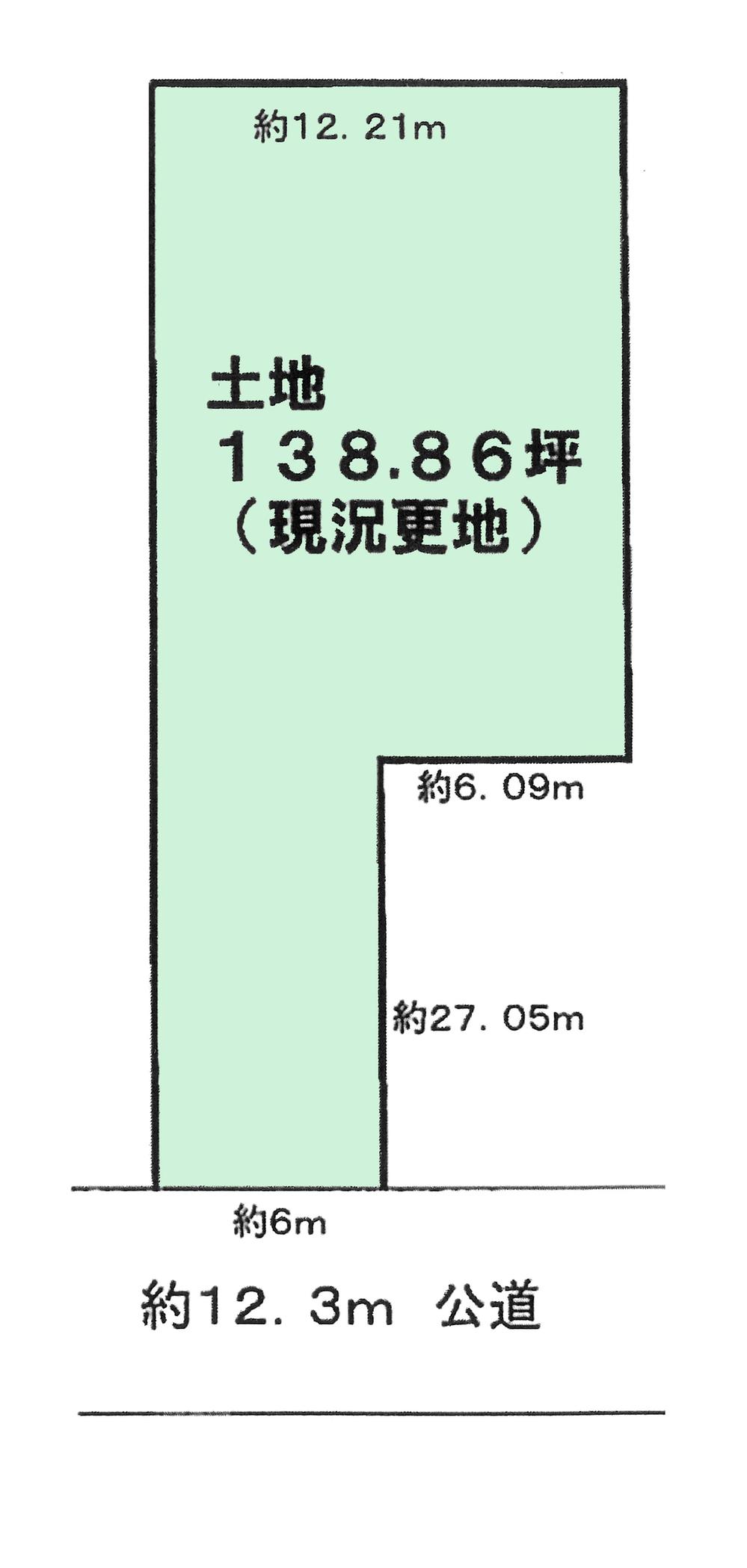 Compartment figure. Land price 58,800,000 yen, Land area 443.89 sq m