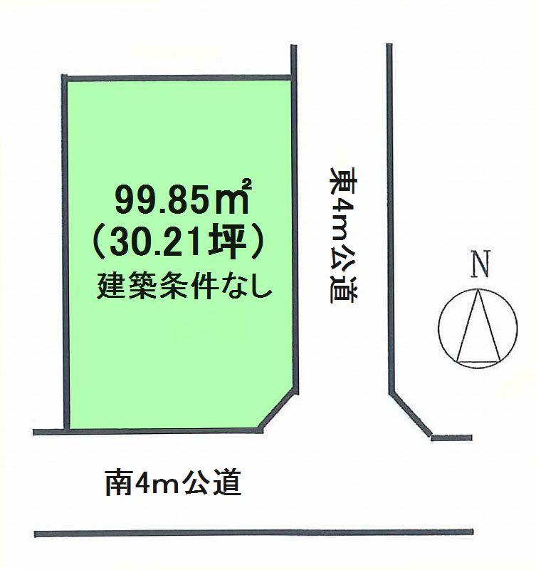 Compartment figure. Land price 9 million yen, Land area 99.85 sq m