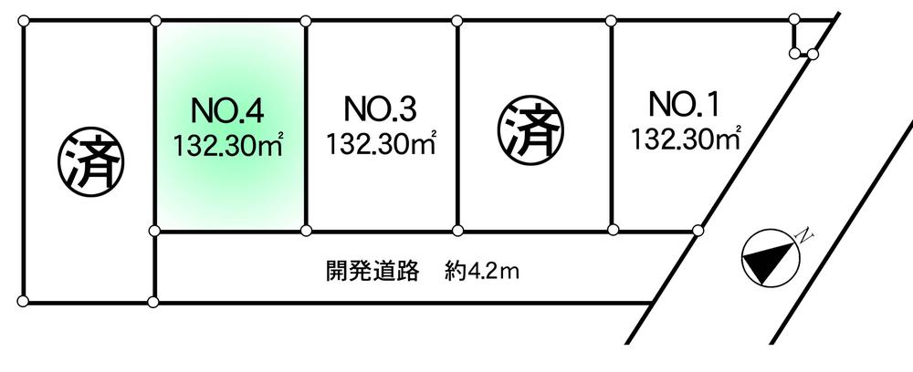 Compartment figure. Land price 16.8 million yen, Land area 132.3 sq m