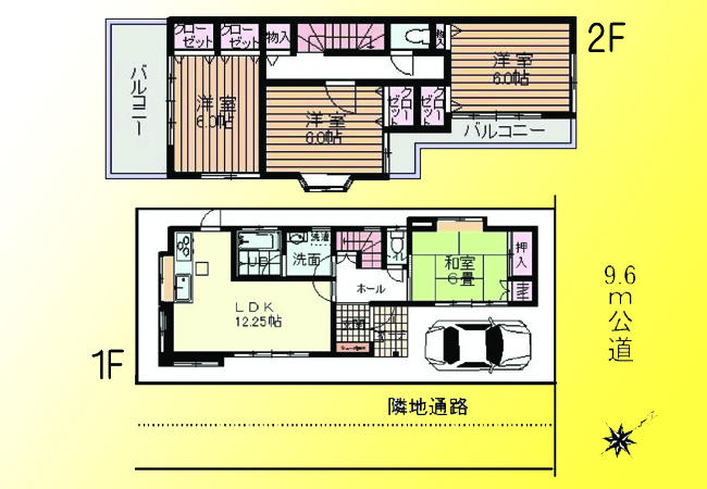 Floor plan. 18.6 million yen, 4LDK, Land area 104.85 sq m , Building area 93.98 sq m