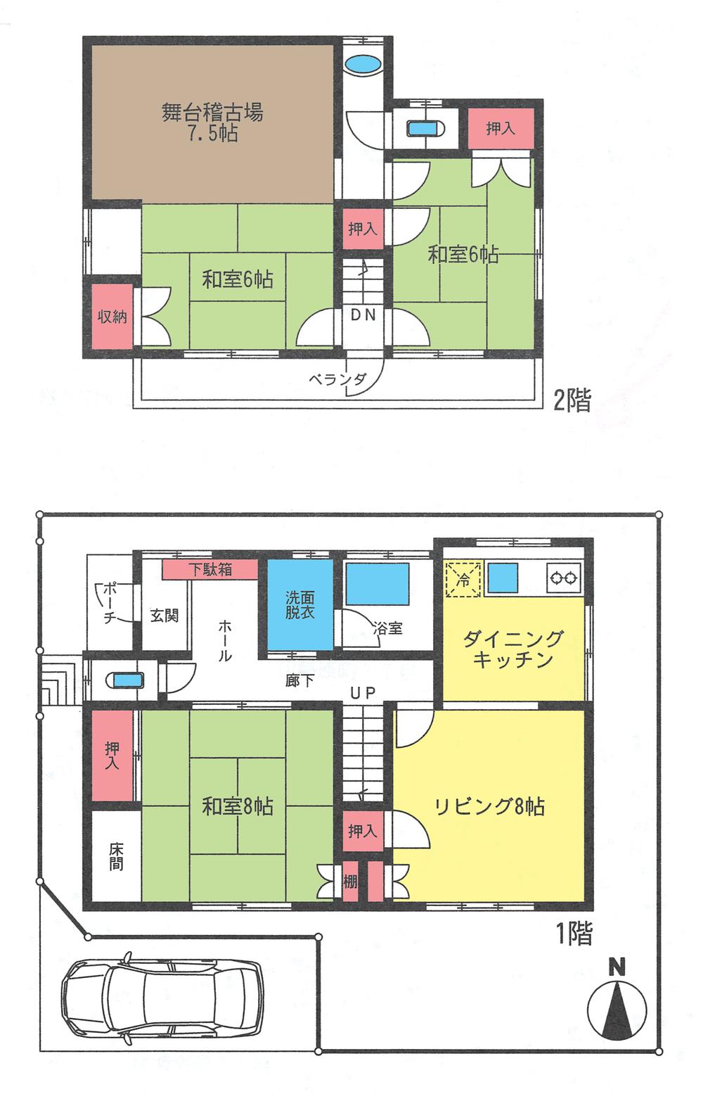 Floor plan. 13.8 million yen, 3LDK, Land area 118.61 sq m , Building area 97.5 sq m floor plan