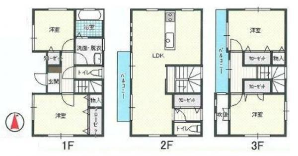 Floor plan. 24,900,000 yen, 4LDK, Land area 111.29 sq m , Building area 109.58 sq m