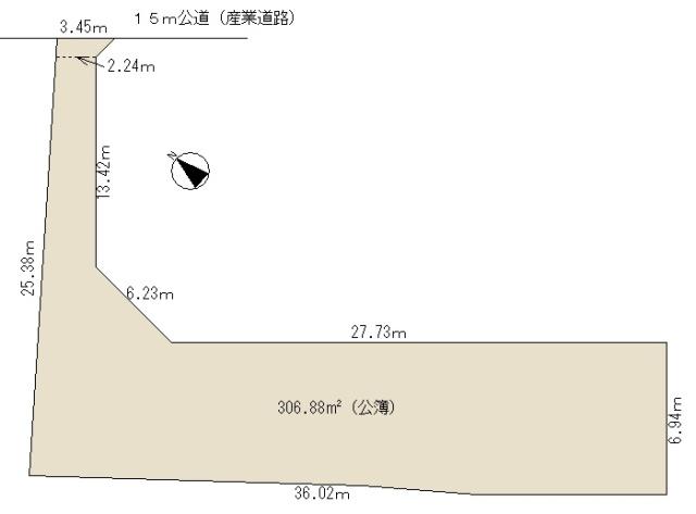 Compartment figure. Land price 49,800,000 yen, Land area 306.88 sq m