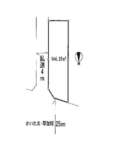 Compartment figure. Land price 19.7 million yen, Land area 144.37 sq m compartment view