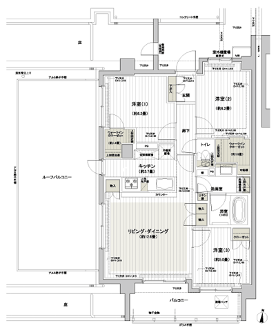 Floor: 3LDK + 2WIC, occupied area: 74.76 sq m, Price: TBD