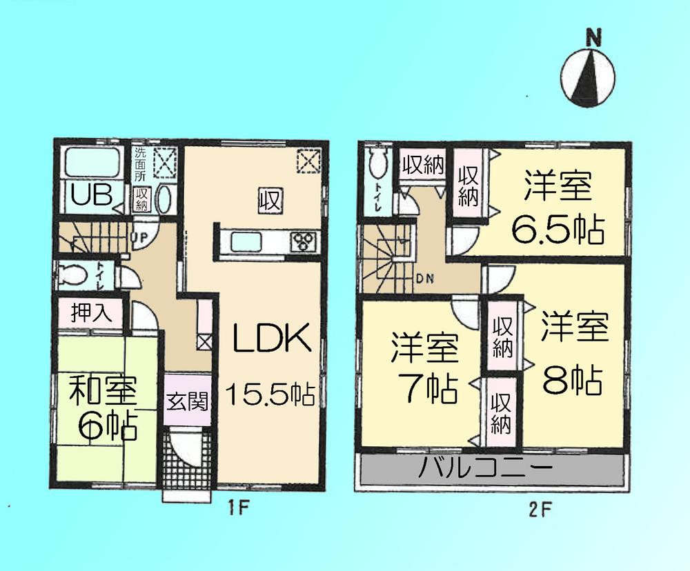 Floor plan. 31,900,000 yen, 4LDK, Land area 146.97 sq m , Building area 103.71 sq m