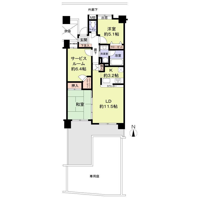 Floor plan. 2LDK + S (storeroom), Price 19,800,000 yen, Occupied area 70.02 sq m