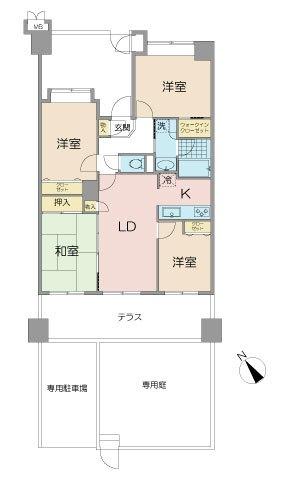 Floor plan. 4LDK, Price 27,800,000 yen, Occupied area 80.67 sq m