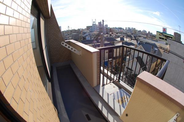 Balcony. Airy corner room