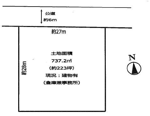 Compartment figure. Land price 98,500,000 yen, Land area 737.2 sq m