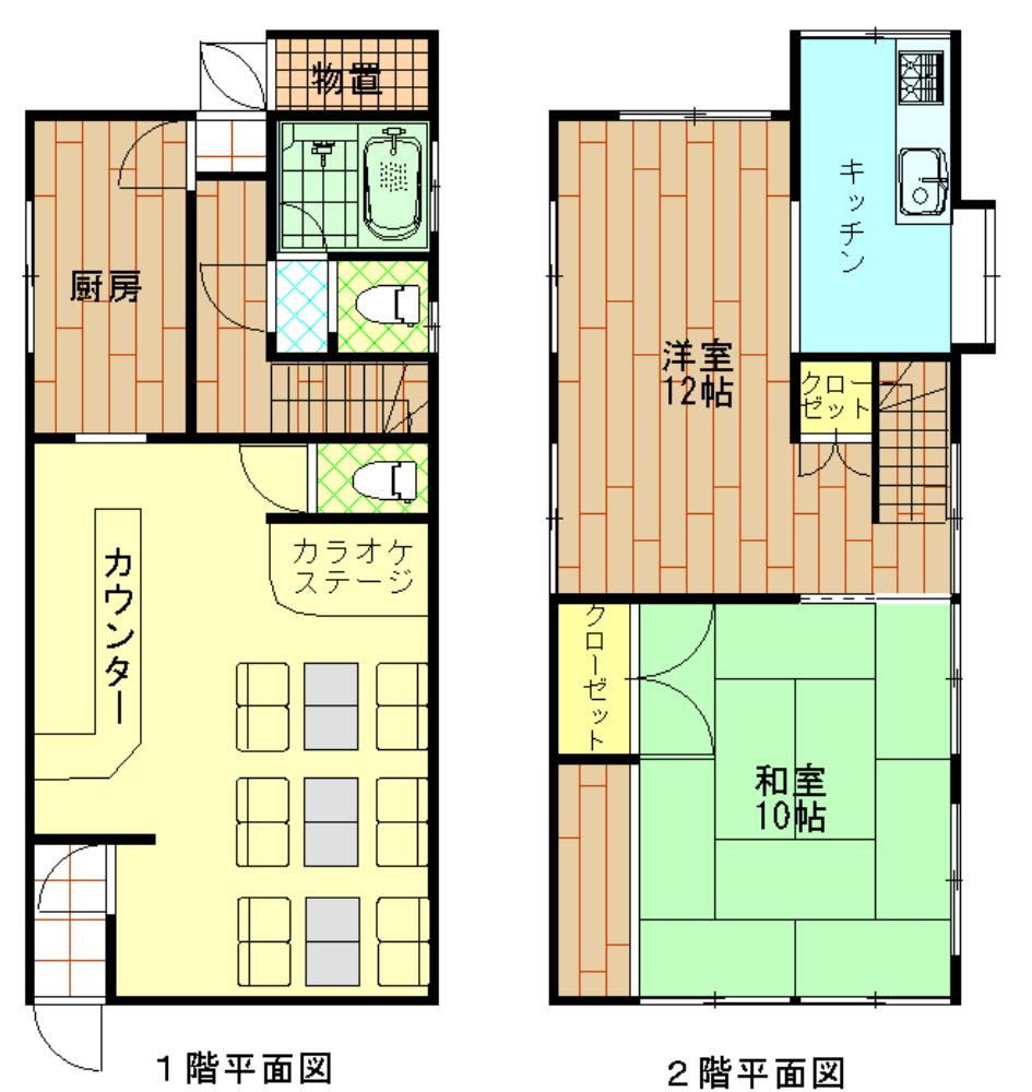 Floor plan. 23.5 million yen, 2K, Land area 64.9 sq m , Building area 74.52 sq m