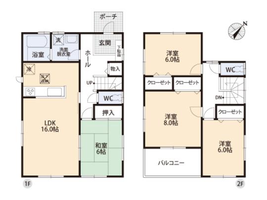 Floor plan. 36,800,000 yen, 4LDK, Land area 133.3 sq m , Building area 104.33 sq m floor plan