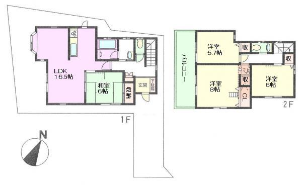 Floor plan. Renovation completed