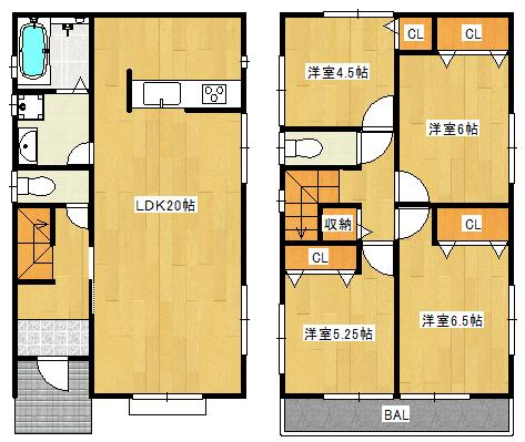 Floor plan. Price 27,800,000 yen, 4LDK, Land area 134.54 sq m , Building area 99.78 sq m