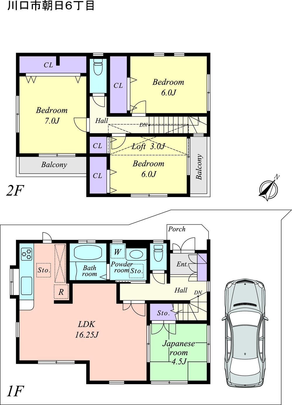 Floor plan. 30,800,000 yen, 4LDK, Land area 105.64 sq m , Building area 98.12 sq m