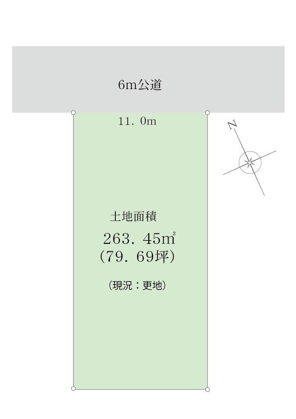 Compartment figure. Land price 35,900,000 yen, Land area 263.45 sq m
