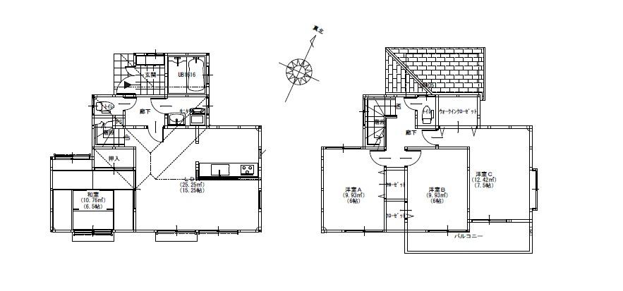 Building plan example (floor plan). Mamimato 1370m until Angyo Kawaguchi shop