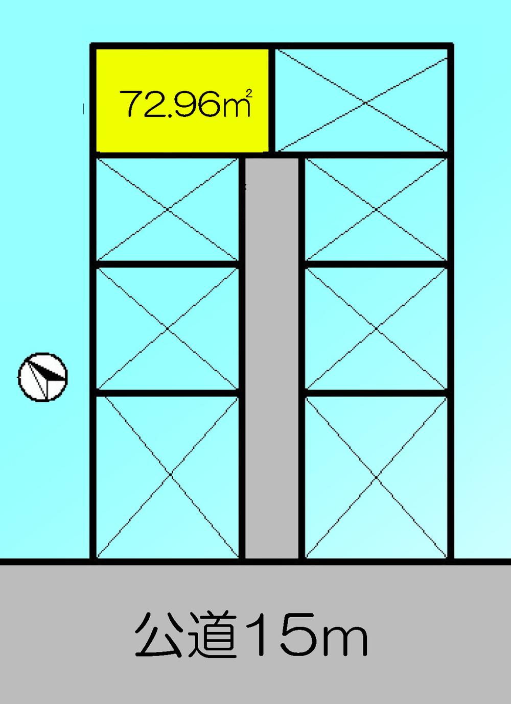 Compartment figure. Land price 12 million yen, Land area 72.96 sq m