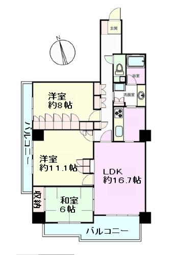 Floor plan. Southwest Corner Room