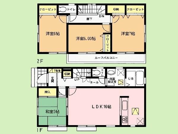 Floor plan. 29,800,000 yen, 4LDK, Land area 120.58 sq m , Building area 98.53 sq m