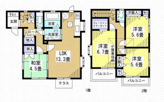 Floor plan. 4LDK type ・ The room is important to your!