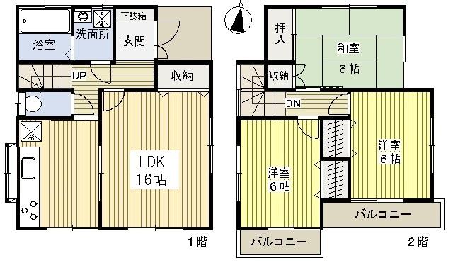 Floor plan. 16.8 million yen, 3LDK, Land area 144.18 sq m , Building area 81.98 sq m