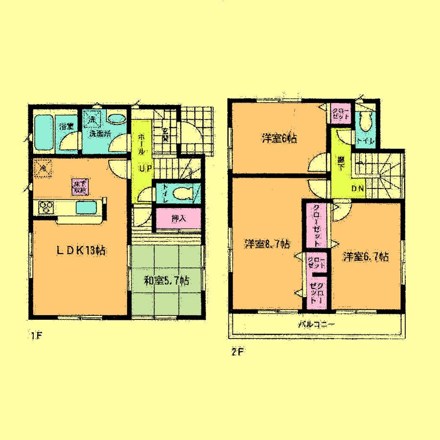 Floor plan. 21,800,000 yen, 4LDK, Land area 114.34 sq m , Building area 93.14 sq m located view in addition to this, It will be provided by the hope of design books, such as layout.