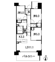 Floor: 3LD ・ K + N (storeroom) + WIC (walk-in closet), the occupied area: 67.29 sq m, price: 39 million yen, currently on sale