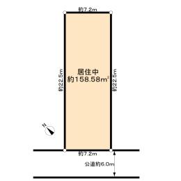 Compartment figure. Land price 48 million yen, Land area 158.58 sq m