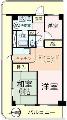 Floor plan. 3DK, Price 7.5 million yen, Occupied area 55.44 sq m , Balcony area 18.92 sq m