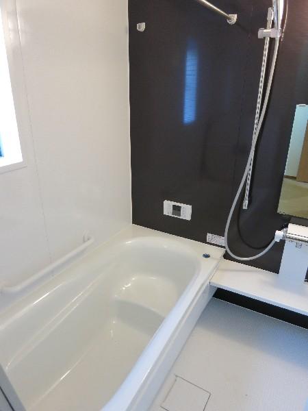 Bathroom. Spacious size of the tub. Bathroom of color ring to settle.