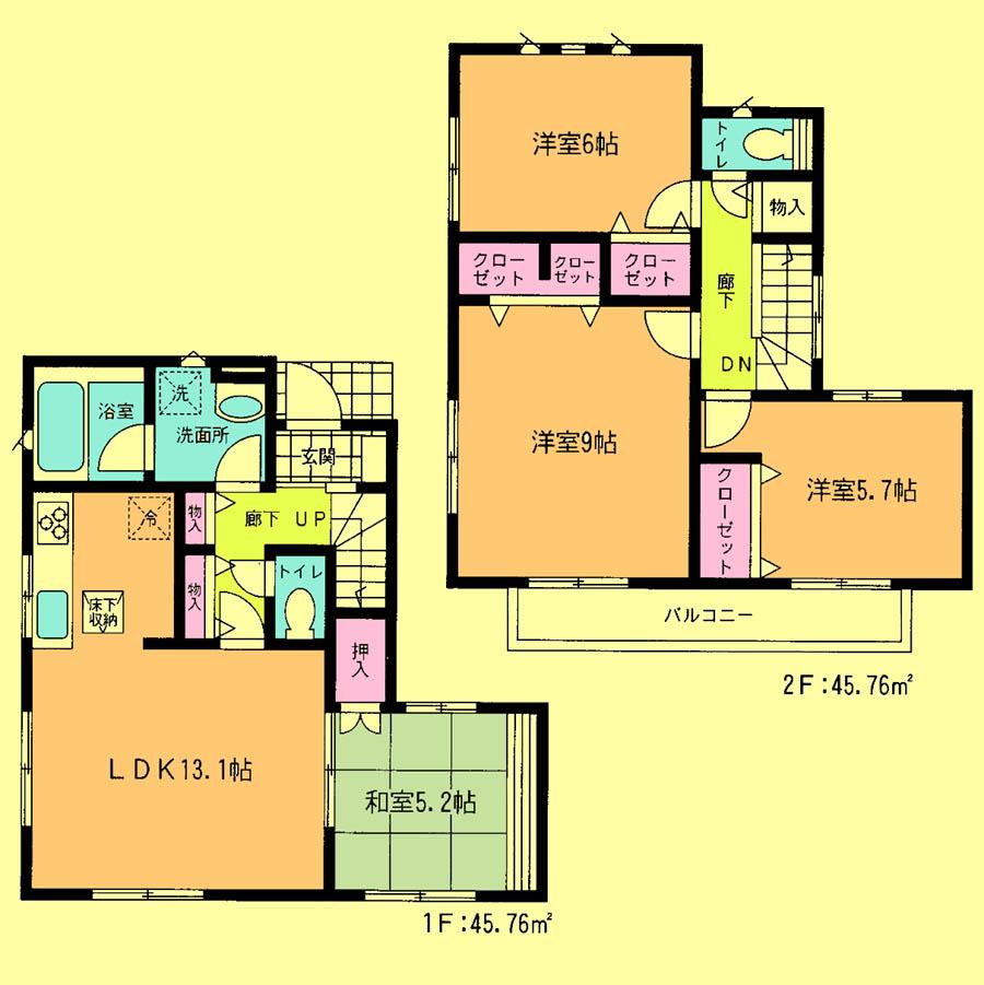 Floor plan. 30,800,000 yen, 4LDK, Land area 94.05 sq m , Building area 91.52 sq m located view in addition to this, It will be provided by the hope of design books, such as layout. 