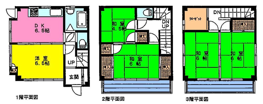 Floor plan. 19.5 million yen, 5DK + S (storeroom), Land area 53.28 sq m , Building area 93.08 sq m storage has been enhanced.