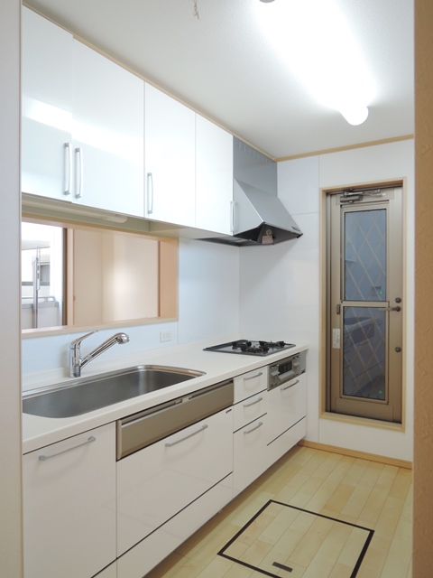 Kitchen. It comes with a mini balcony in the kitchen aside.