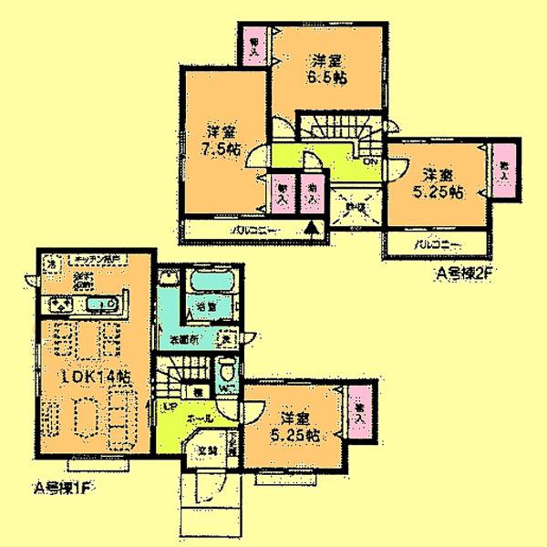 Floor plan. 18,800,000 yen, 4LDK, Land area 128.84 sq m , Building area 94.39 sq m located view in addition to this, It will be provided by the hope of design books, such as layout.