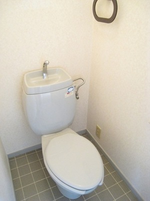 Toilet. There is an electrical outlet in the toilet will put Washlet! 