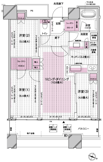Floor: 3LDK + WIC + SIC, the occupied area: 66.53 sq m, Price: 39,700,000 yen, now on sale