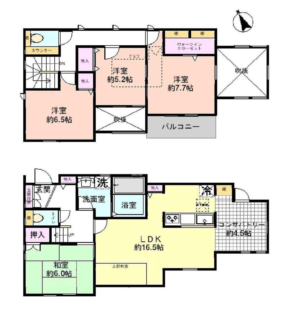 Floor plan. 35,500,000 yen, 4LDK, Land area 138.24 sq m , Building area 113.44 sq m