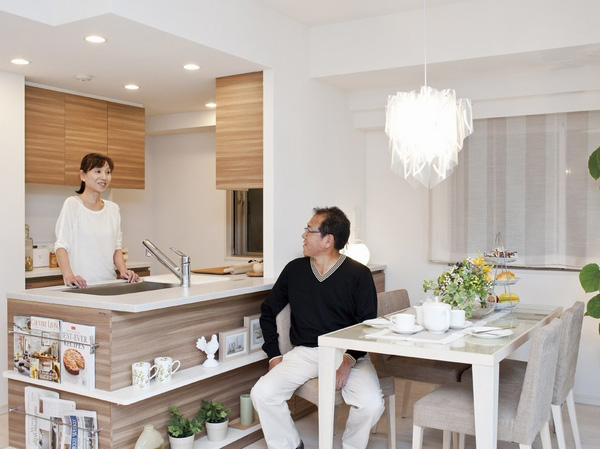 M's husband and wife to make sure the use comfort of the kitchen to dish washing and drying machines and sinks, such as equipment of 90㎝ width is fully equipped