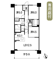 Floor: 3LDK + WIC, the occupied area: 70.68 sq m