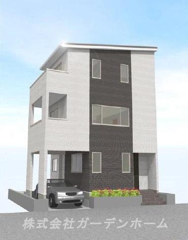 Rendering (appearance).  ■ 2 × 4 construction method and refined stylish design house of peace of mind ■ 