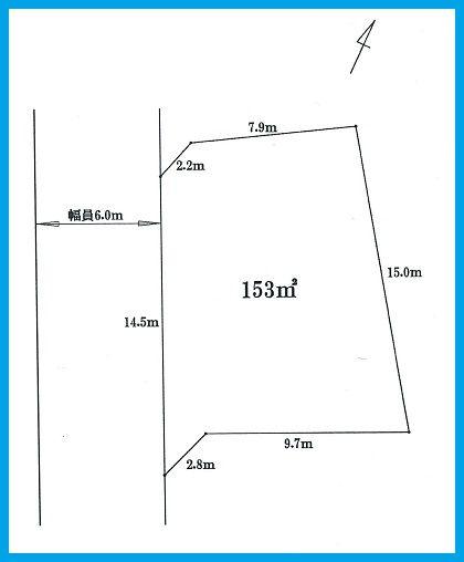 Compartment figure. Land price 15.8 million yen, Land area 153 sq m