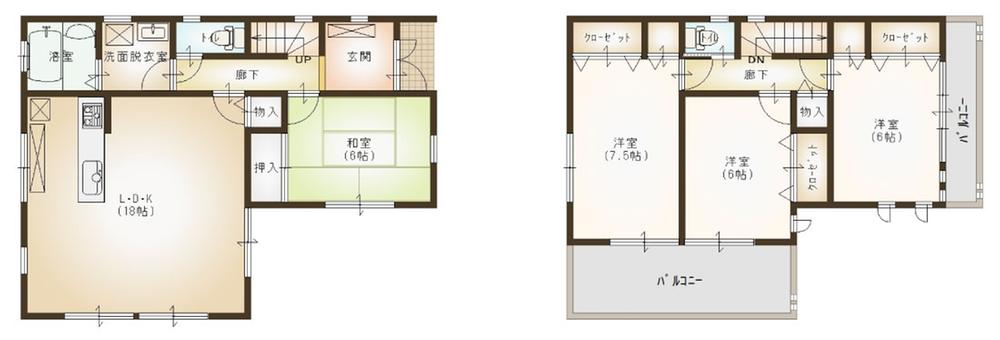 Other building plan example. E compartment Floor plan