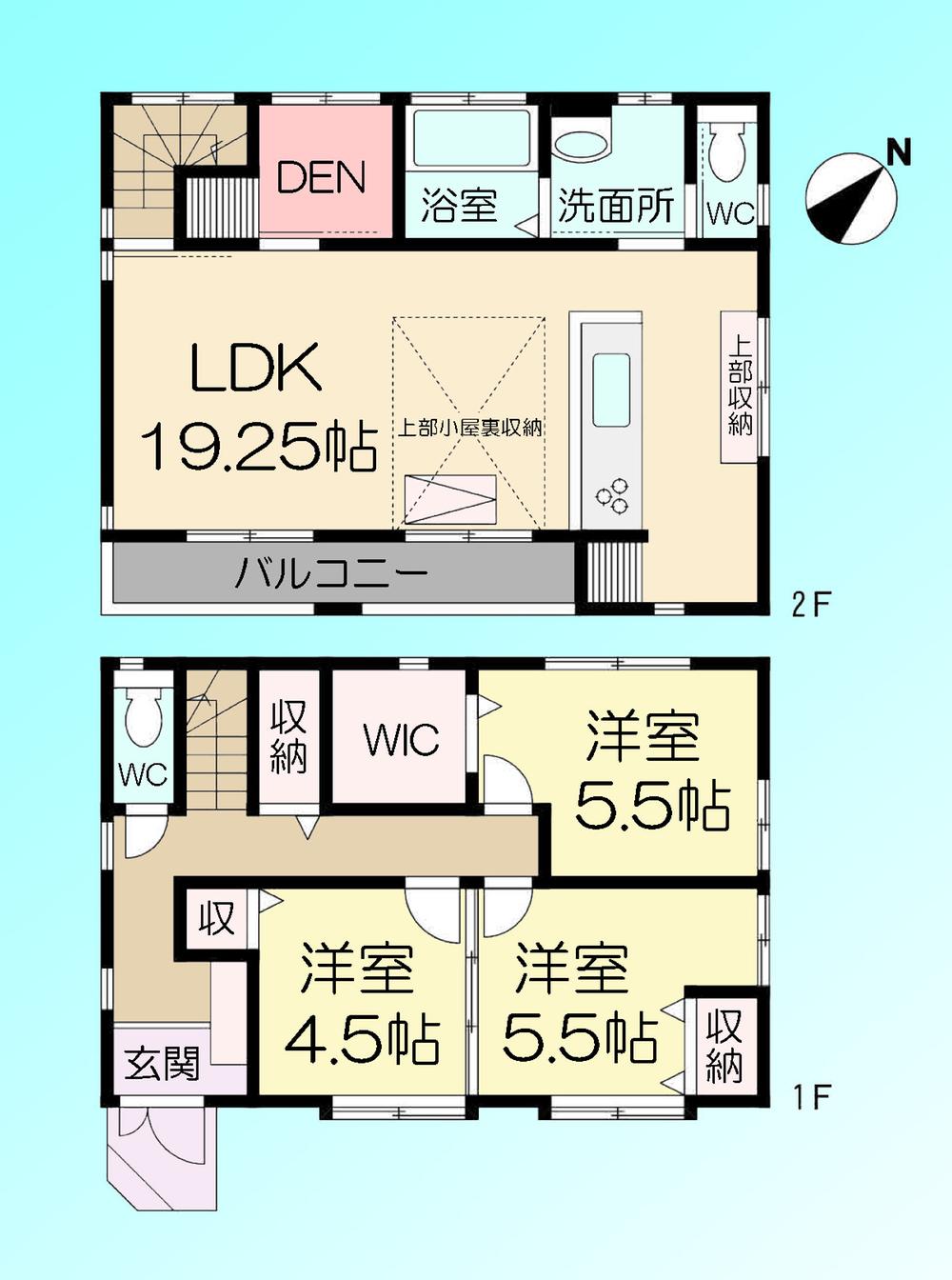 Floor plan. 23.8 million yen, 3LDK, Land area 100.08 sq m , Building area 91.49 sq m