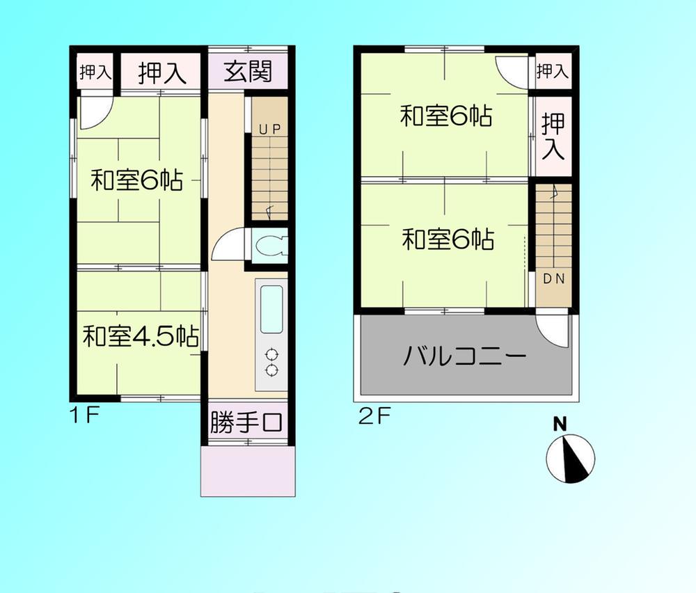 Floor plan. 14.5 million yen, 4K, Land area 53.4 sq m , Building area 61.27 sq m