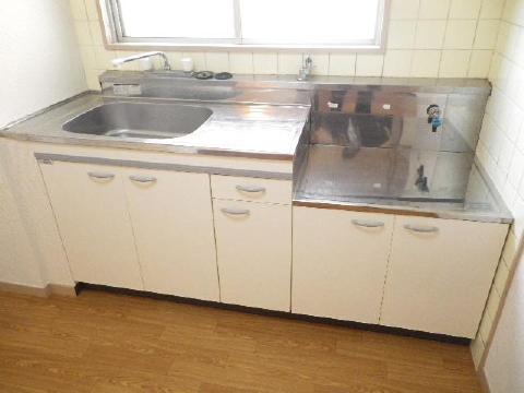 Kitchen. Two-burner gas stove can be installed.
