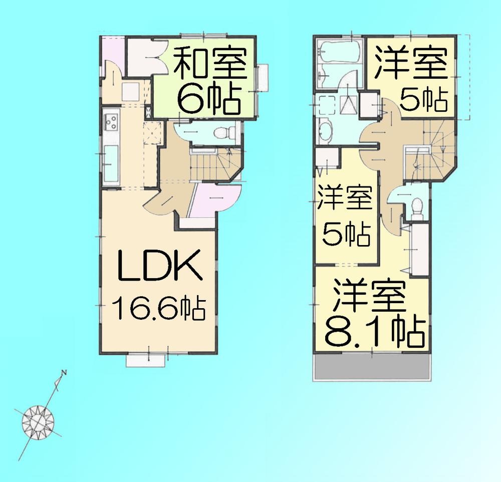 Floor plan. 35,800,000 yen, 4LDK, Land area 104.09 sq m , Building area 93.98 sq m