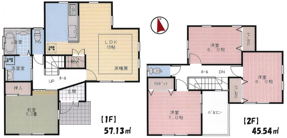 Floor plan. 37,800,000 yen, 4LDK, Land area 115.1 sq m , Building area 102.71 sq m